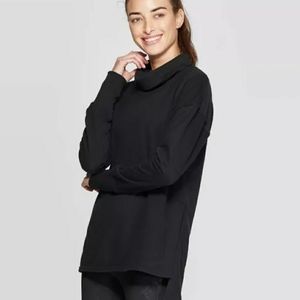 Women's French Terry Tunic Pullover - Black